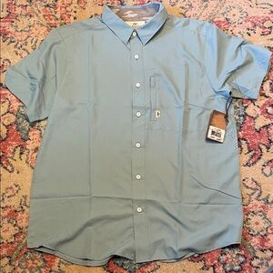 Stylish Light Blue Men's Button Down Shirt Commander Life nwt